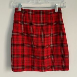 Red Plaid Skirt